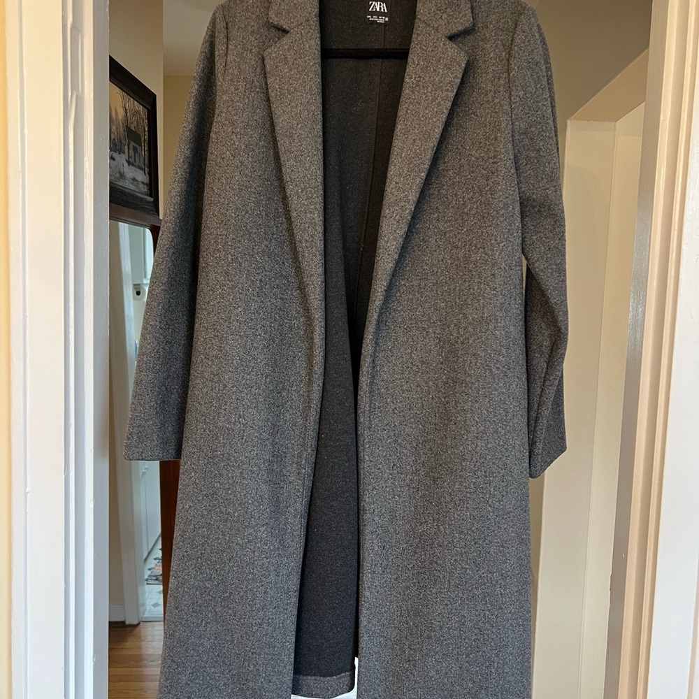 Zara Women's Classic Gray Trench Coat